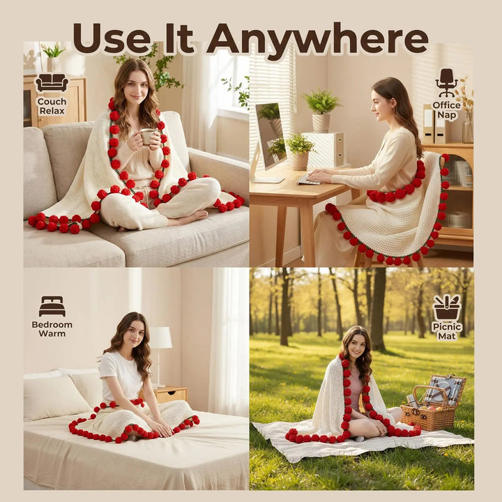 Crochet Flower Rose Bouquet Blanket for Cosy Home Decor | Flowers That Last, Blanket That Warms | Throw Blankets