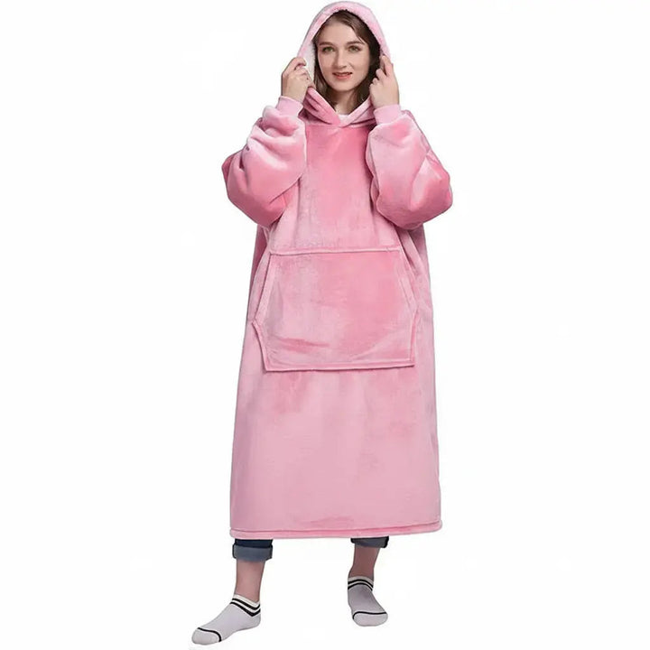 Reversible Plush Snuggle Hoodie Blanket in Two Lengths | Wearable Plush Warmth | Wearable Blankets
