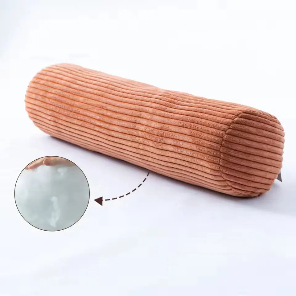 Knit Cylindrical Bolster Cushion for Bedroom and Sofa Support | Knit Bolster for Flexible Support | Bolster Pillows