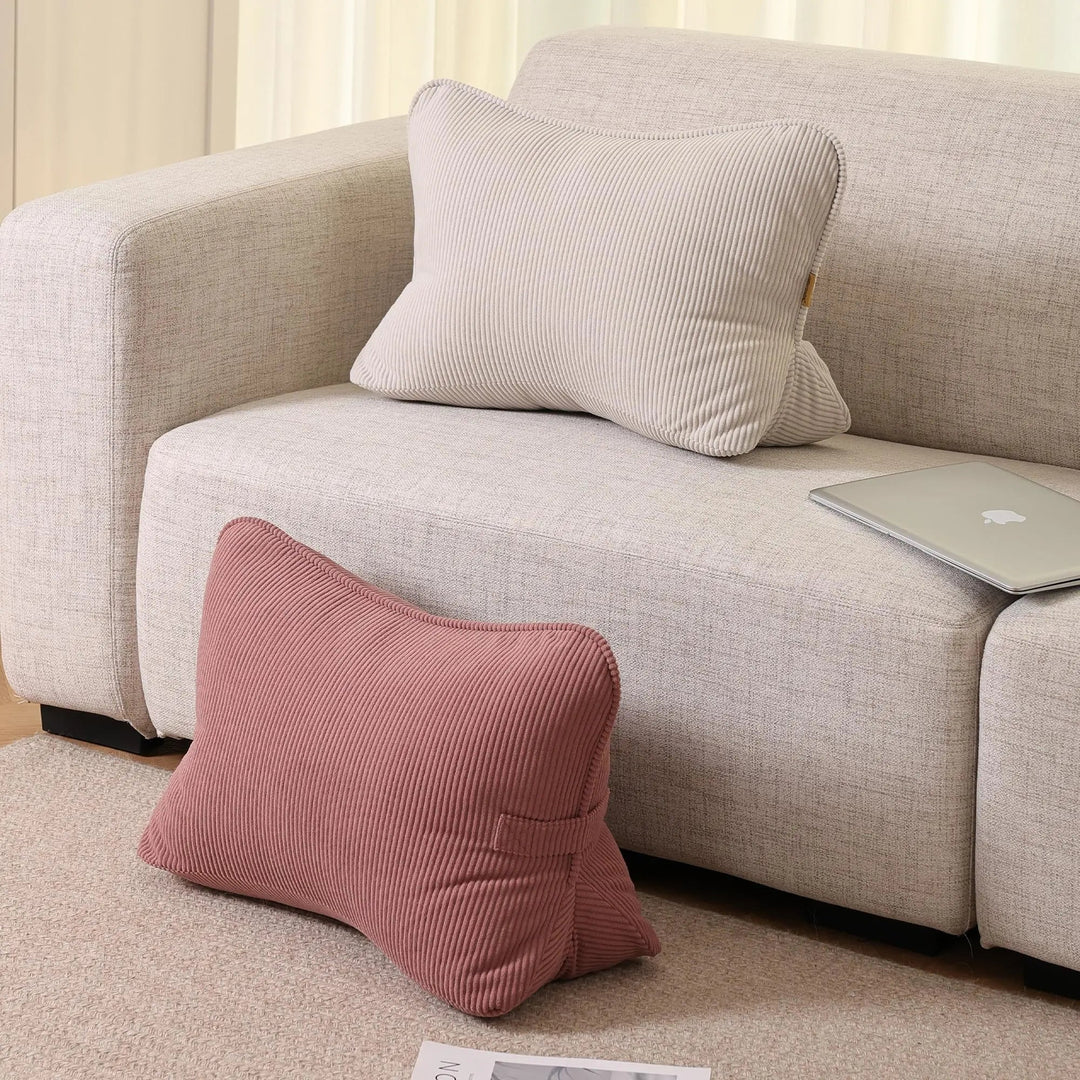 Lounge Bolster Cushion with Structured Back Support for Bed and Sofa | Structured Back Support for Lounging | Bed Rest Pillows