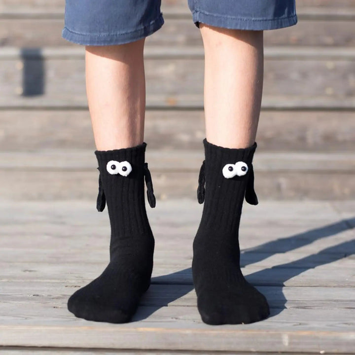 Magnetic Hand-in-Hand Couple Socks, Funny Matching Cartoon Pair | Fun Matching Socks for Couples | Socks