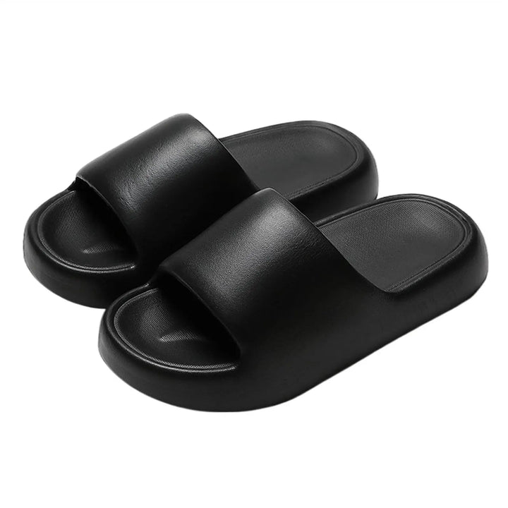 Cloud Platform Slide Slippers with Soft Sole and Non-Slip Design | Cushioned Cloud Slides for Home | Slippers