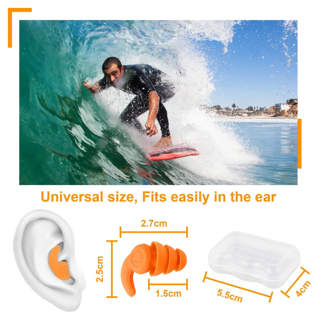 Reusable Silicone Sleep Ear Plugs with Carry Case | Quiet Nights, Reusable Comfort | Ear Plugs