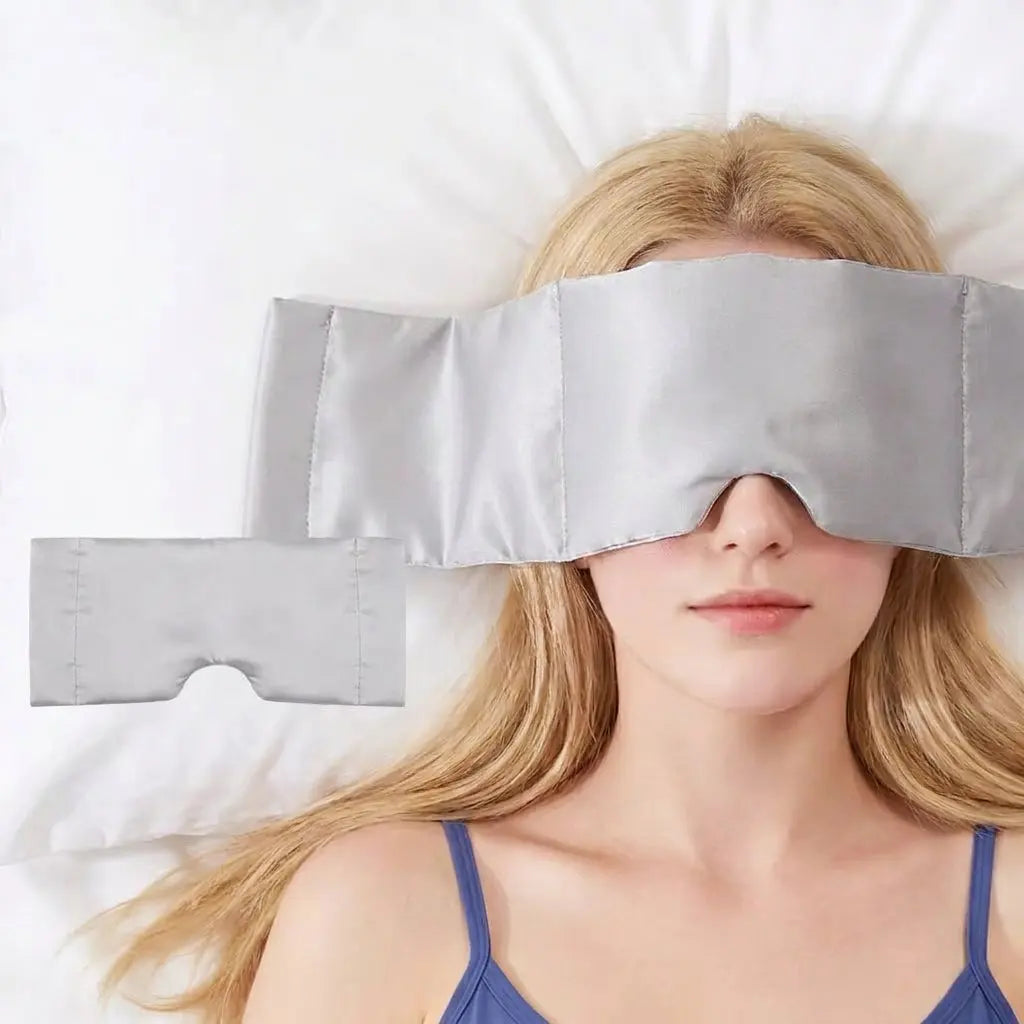 Light Blocking Weighted Sleep Mask with Dual-Sided Cooling and Plush Fabric | Weighted Light Blocking Sleep Mask | Sleep Masks