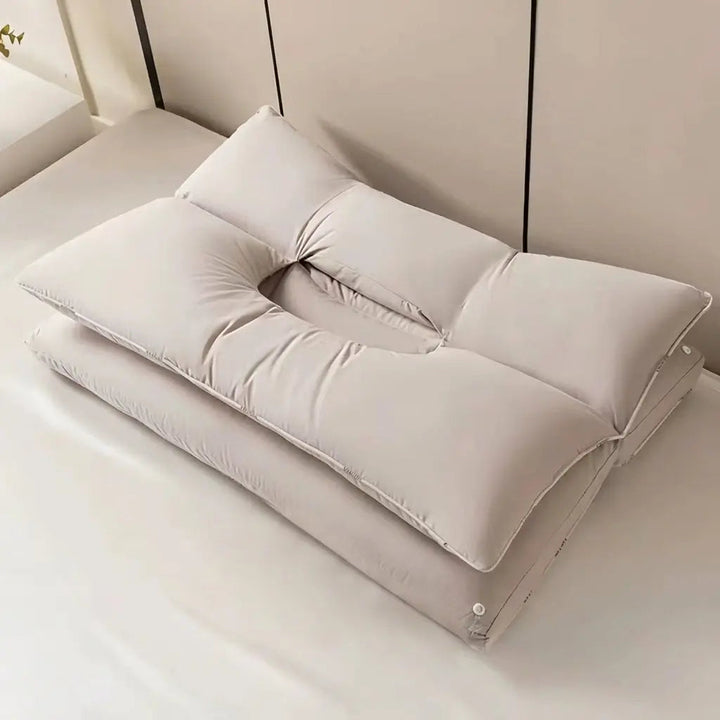 Adjustable Zoned Contour Pillow with Cotton Cover for Home Sleep | Adjustable Zoned Contour Pillow | Bed Pillows