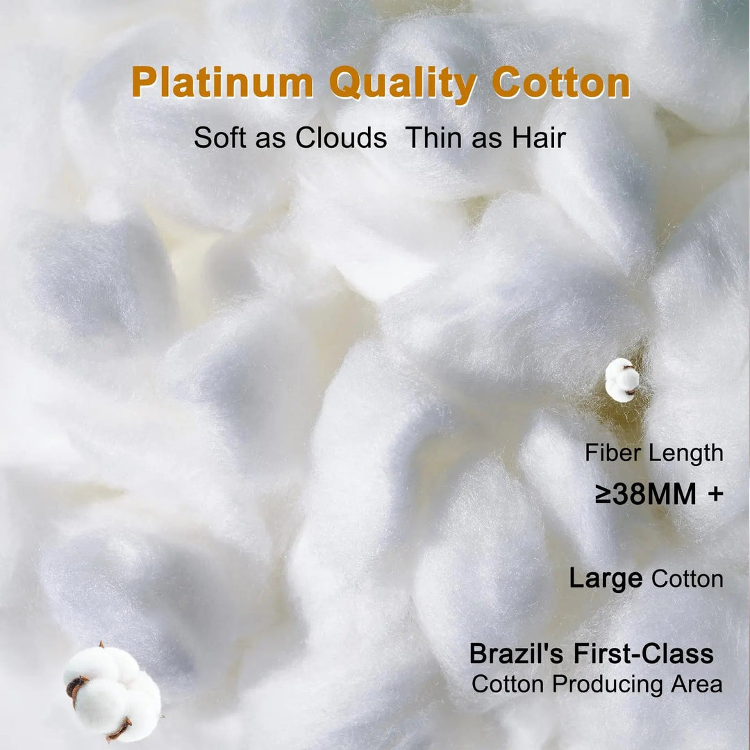 Rebound Puff Bed Pillow with Breathable Cotton Cover | Fluffy Pillow That Keeps Its Height | Bed Pillows