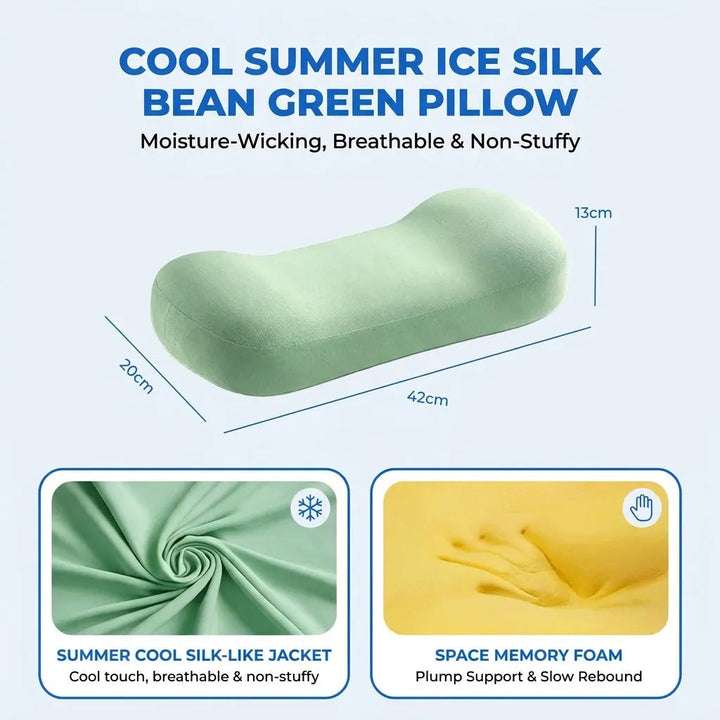 Ice Silk Office Nap Pillow with Curved Memory Foam Desk Design | Curved Desk Nap Pillow | Nap Pillows