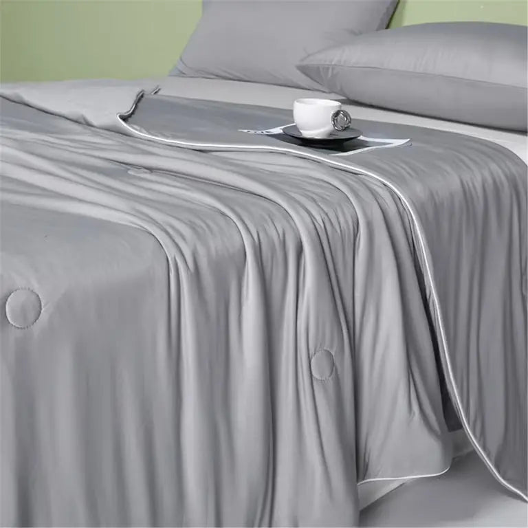 Featherlight Summer Lightweight Comforter with Quilted Channels | Thin Cover for Hot Months | Comforters
