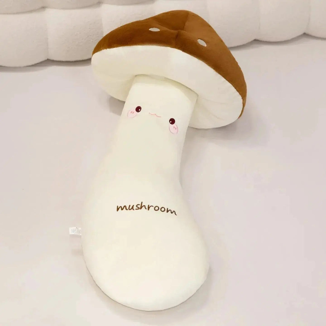 Mushroom Plush Pillow with Long Soft Cushion for Cuddling | Cuddly Mushroom Cushion | Plush Pillows