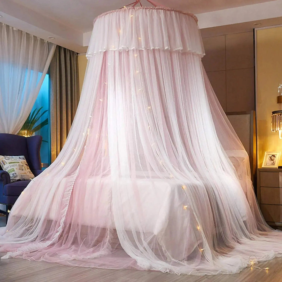 Princess Bed Canopy Cotton Round Dome Mosquito Net for Kids | Dreamy Dome for Kids&