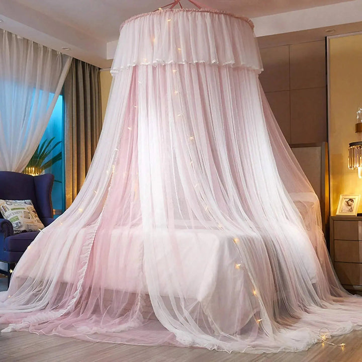 Princess Bed Canopy Cotton Round Dome Mosquito Net for Kids | Dreamy Dome for Kids&
