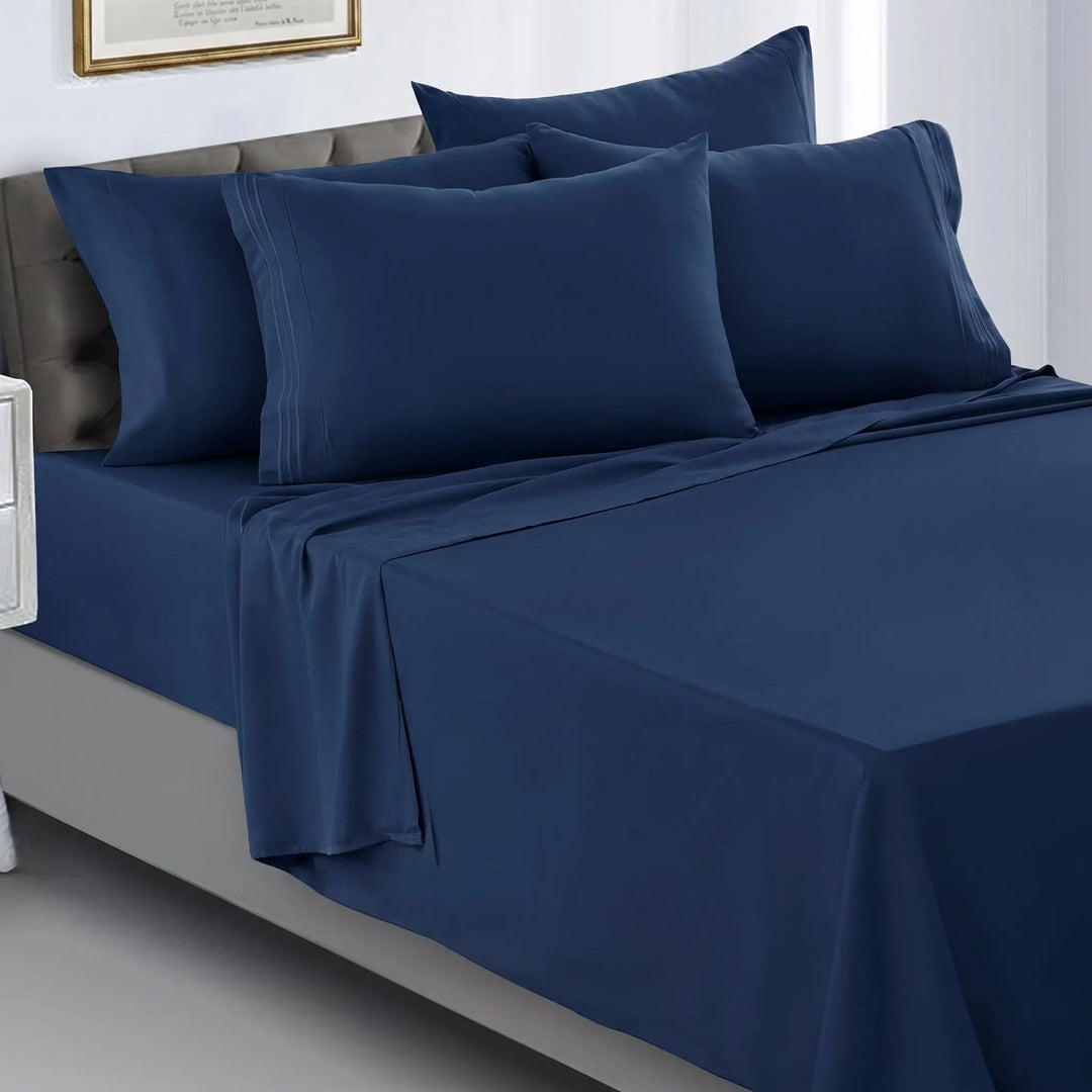 4 Piece Brushed Bedding Set with Deep Pocket Fitted Sheet | Soft Brushed Bedding Set | Bedding Sets