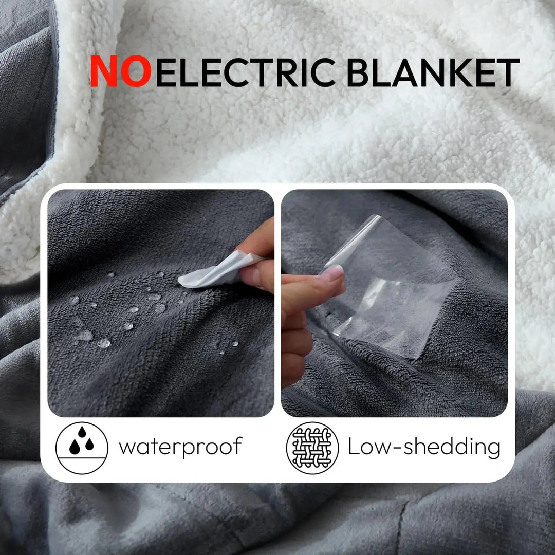 Double-Sided Sherpa Quilt Cover Throw Blanket for Winter | Plush Sherpa Warmth, Two Sides | Throw Blankets