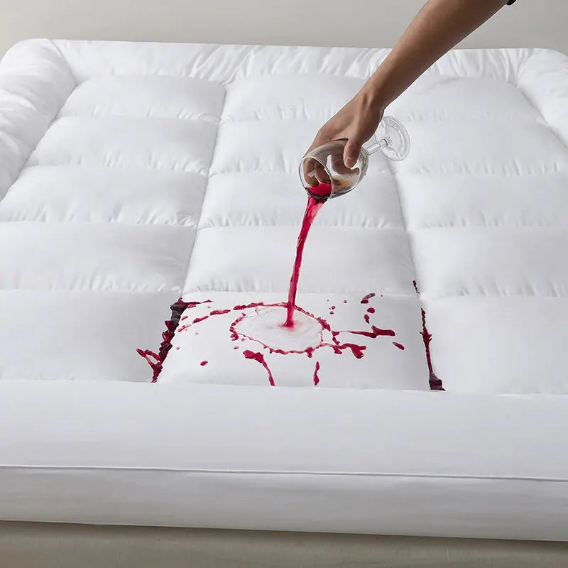 Quilted Waterproof Mattress Pad with Quiet 3-Layer TPU Protection | Quiet Protection, Soft Top | Mattress Protectors