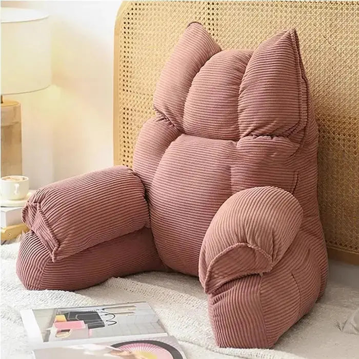 Memory Foam Bed Lounge Pillow with Arms for Reading and Gaming | Supported Sitting in Bed | Wedge Pillows
