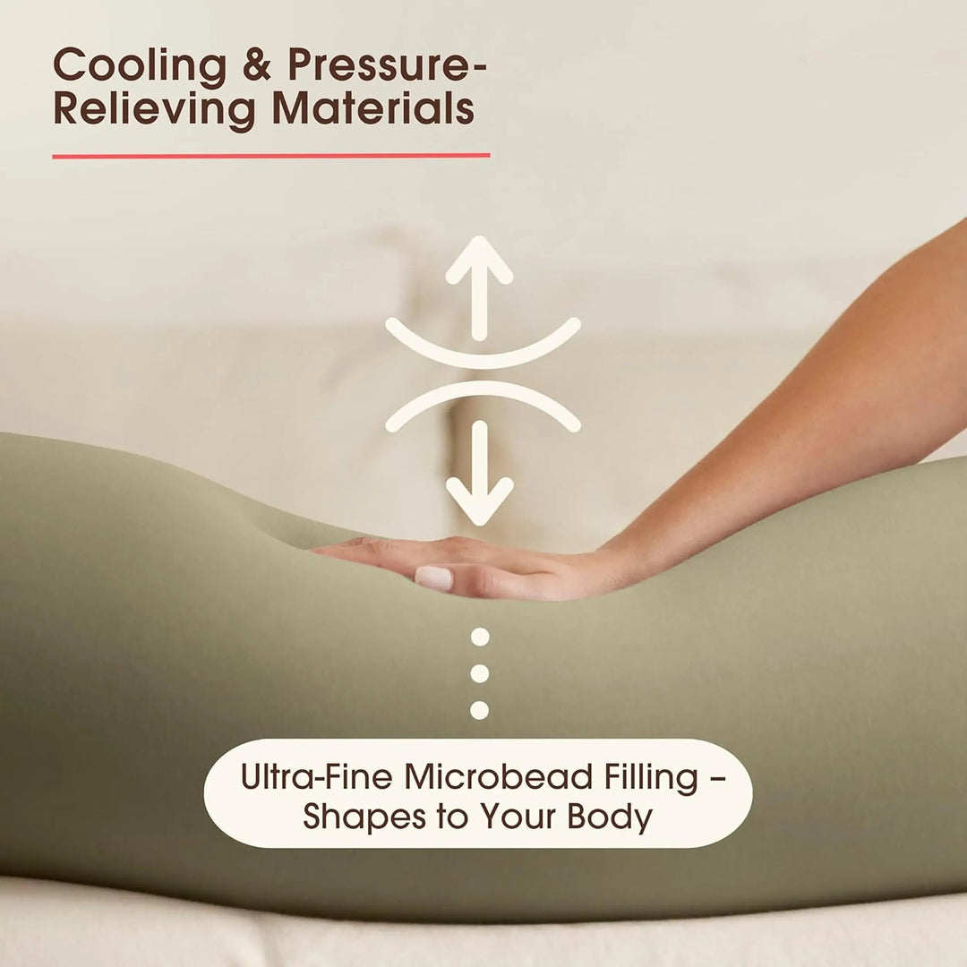 Adjustable Full Body Pregnancy Pillow, 8x59in with Soft Cotton Cover | Long Support for Growing Bellies | Bed Pillows