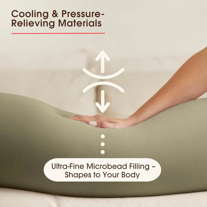 Adjustable Full Body Pregnancy Pillow, 8x59in with Soft Cotton Cover | Long Support for Growing Bellies | Bed Pillows