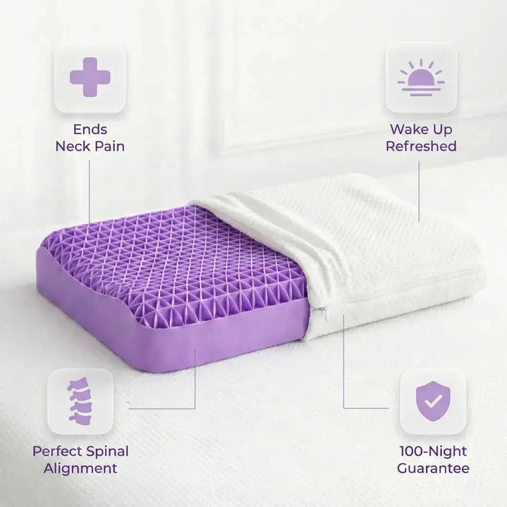 Breathable Zero Pressure Sleep Pillow with Washable Contour Design | Pressure-Relieving Comfort for Sleep | Bed Pillows