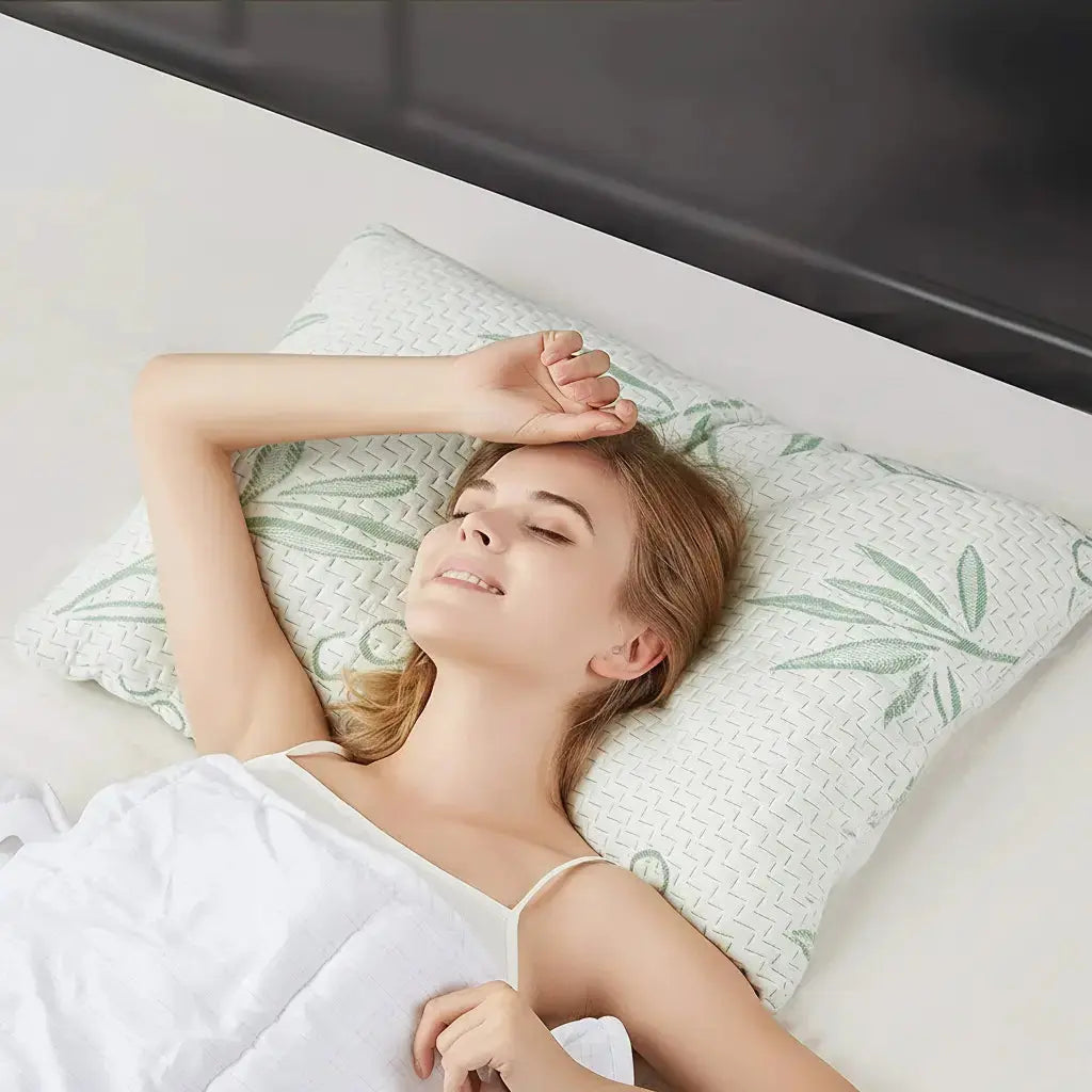 Orthopedic Contour Natural Latex Pillow for Side and Back Sleepers | Springy Latex Neck Comfort | Bed Pillows
