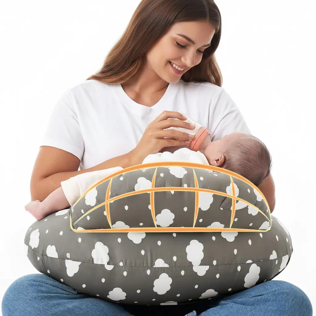 Wide Nursing Support Pillow for Comfortable Feeding Positions | Feeding Comfort for Parent and Baby | Nursing Pillows