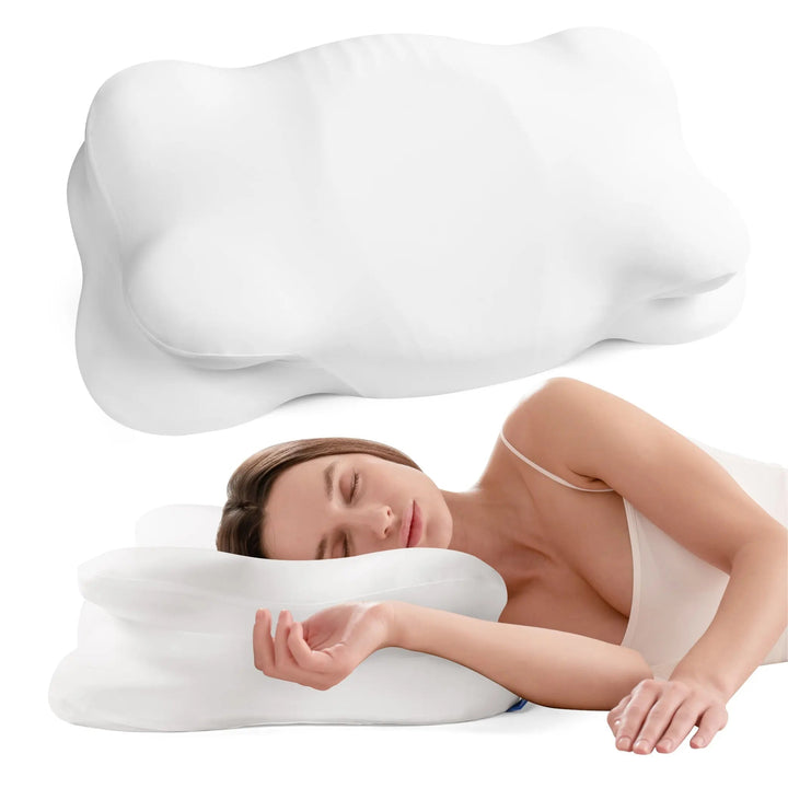 Adjustable Cloud Memory Foam Pillow with Dual Height Layers | Two Heights in One Soft Cloud | Bed Pillows