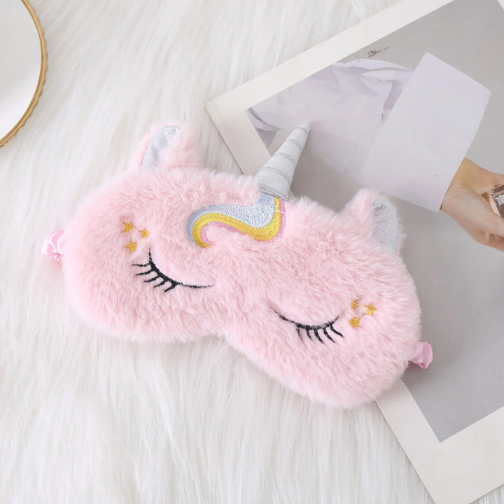 Cute Unicorn Sleep Mask with Stretchy Band for Kids Travel and Naps | Cute Kids Sleep Mask | Sleep Masks