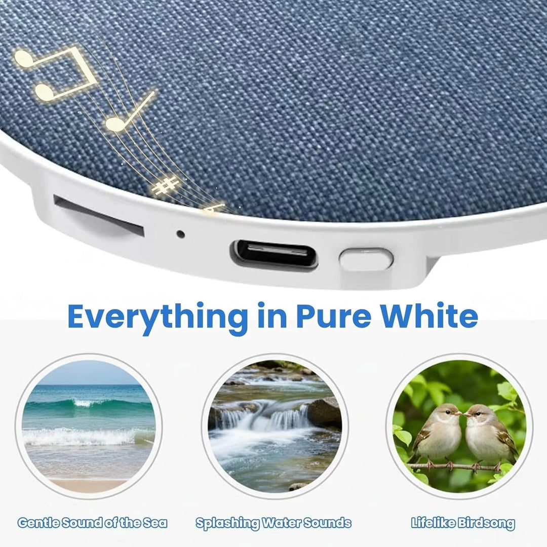 Bluetooth White Noise Pillow Speaker with Vibration and Auto-Off Timer | Private Bedtime Audio Under the Pillow | Sleep Speakers