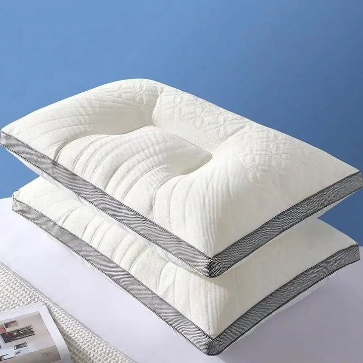 Zoned Ergonomic Memory Foam Latex Contour Pillow for Adults | Zoned Contour Support Pillow | Bed Pillows