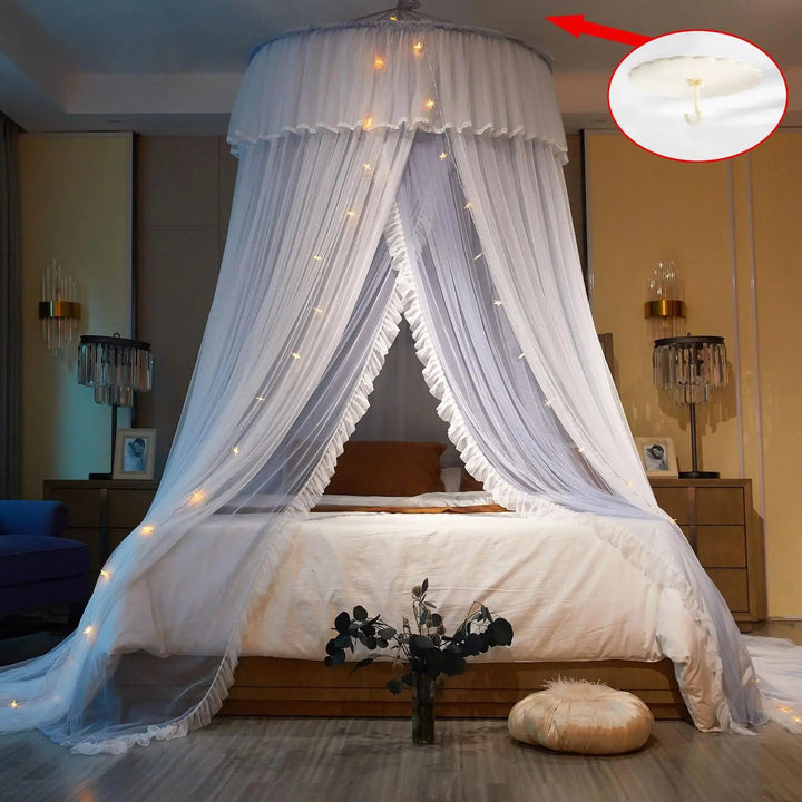 Princess Bed Canopy Cotton Round Dome Mosquito Net for Kids | Dreamy Dome for Kids&