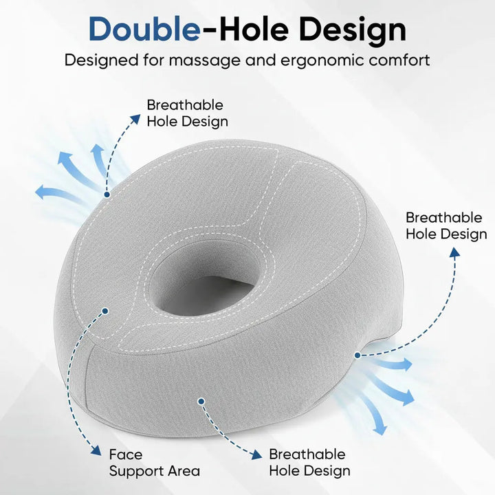 Ventilated Adjustable Memory Foam Face-Down Pillow | Breathable Face-Down Rest | Specialty Pillows