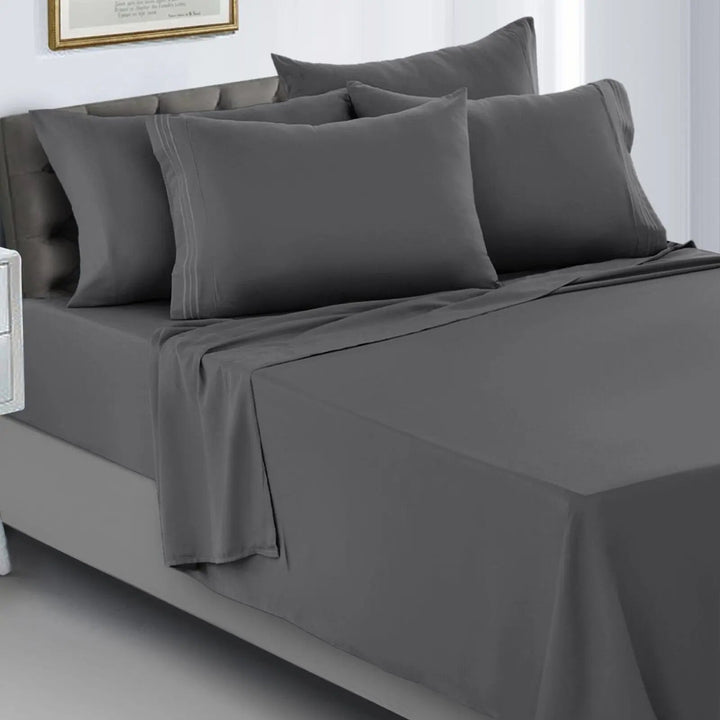 4 Piece Brushed Bedding Set with Deep Pocket Fitted Sheet | Soft Brushed Bedding Set | Bedding Sets