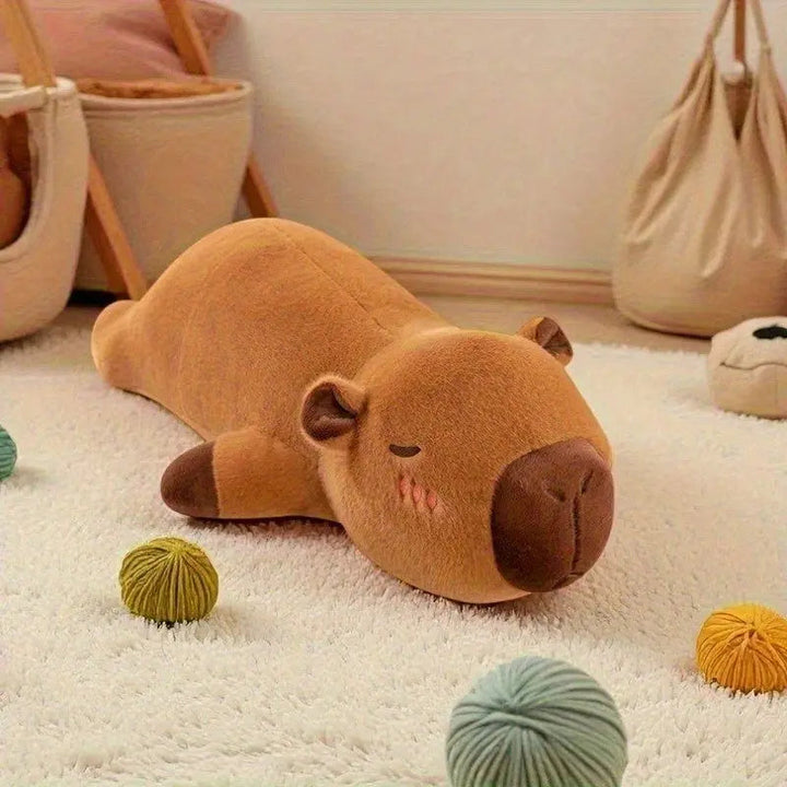 Giant Capybara Plush Pillow with Soft Cartoon Body for Cuddling | Giant Capybara for Cosy Hugs | Plush Pillows