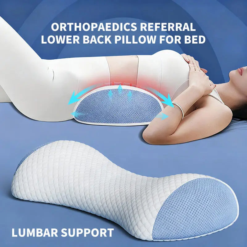 Contour Lumbar Pillow with Slow-Rebound Memory Foam for Bed and Sofa | Memory Foam Lumbar Pillow | Lumbar Pillows