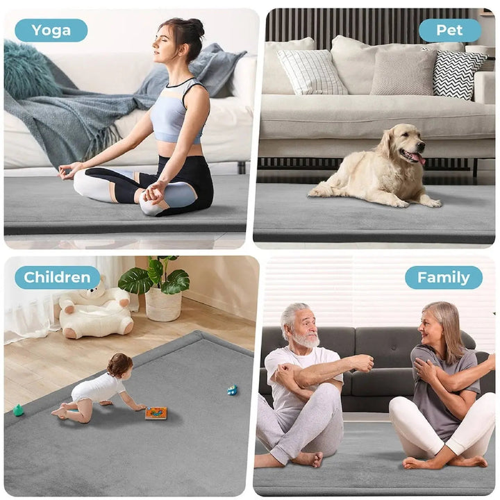 Thick Foam Baby Play Mat for Nursery, Playroom and Living Room | Thick Foam Play Mat for Floors | Play Mats
