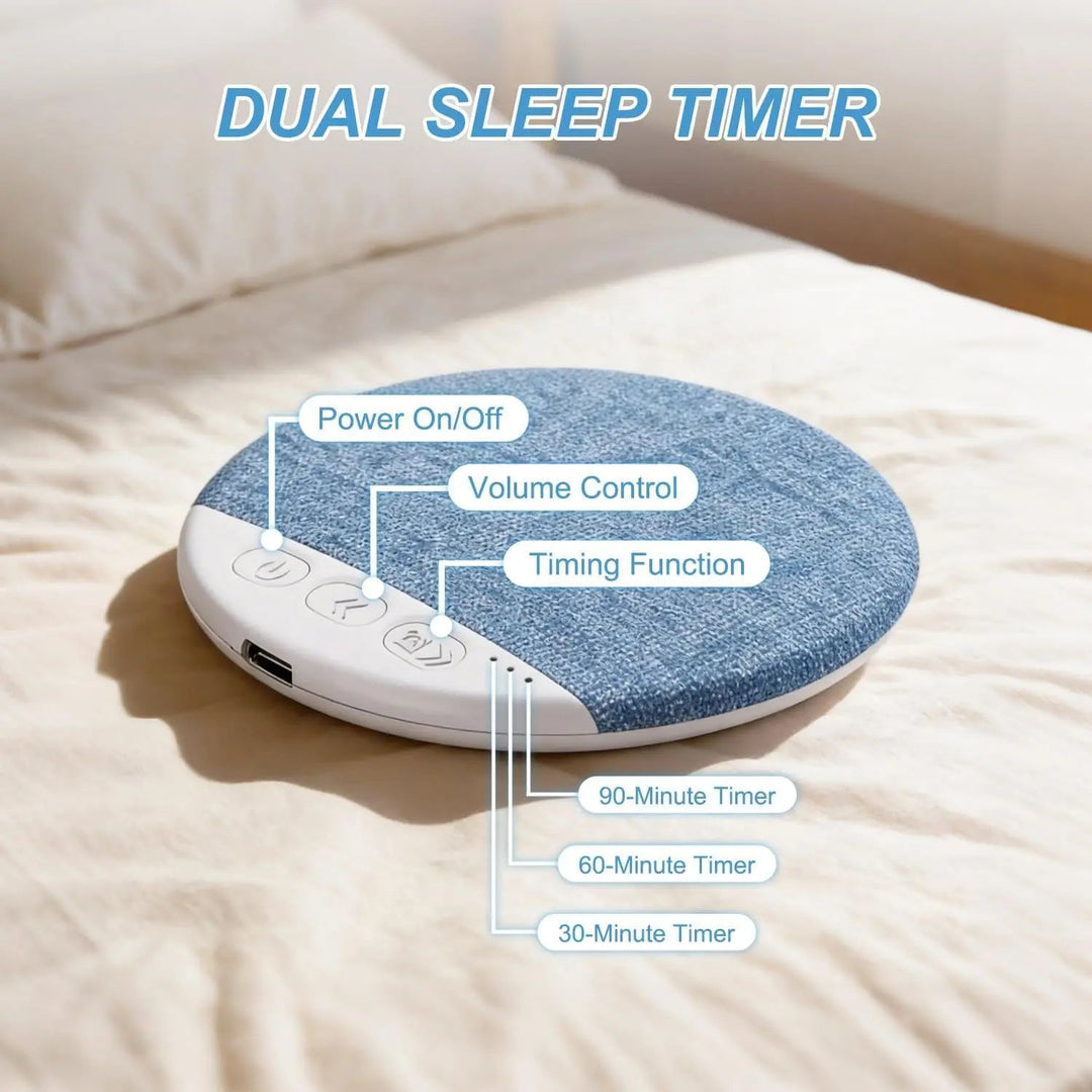 Bluetooth White Noise Pillow Speaker with Vibration and Auto-Off Timer | Private Bedtime Audio Under the Pillow | Sleep Speakers