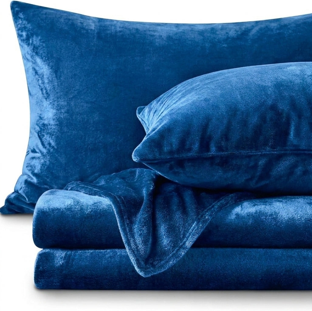 Plush Flannel Fleece Bedding Set for Cold Nights in Several Sizes | Warm Flannel Bedding Set | Bedding Sets