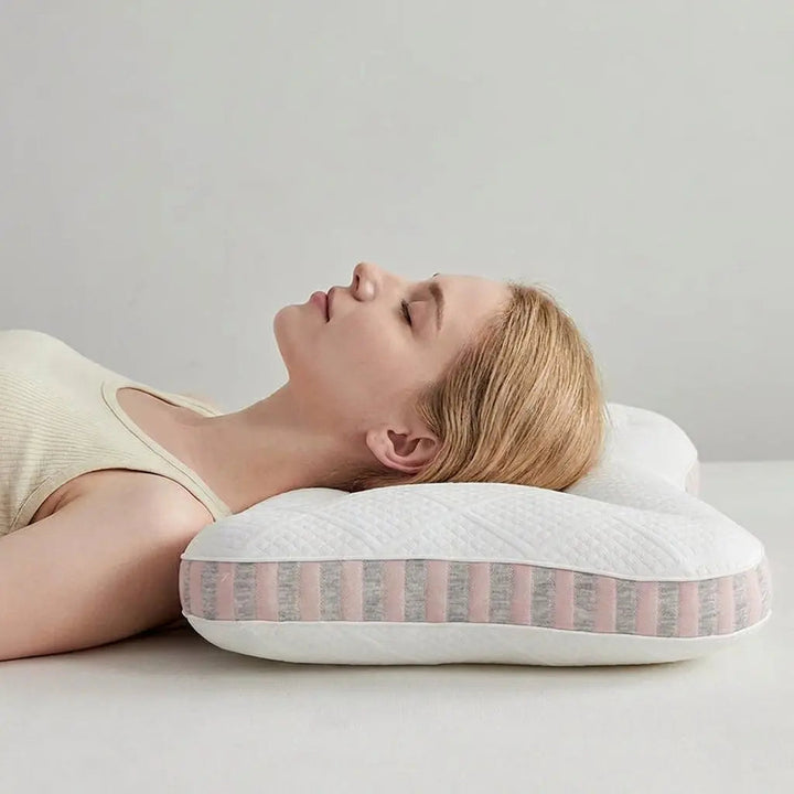 Low Profile Contour Pillow with Dual Firmness and Zoned Cushioning | Slim Zoned Contour Pillow | Bed Pillows