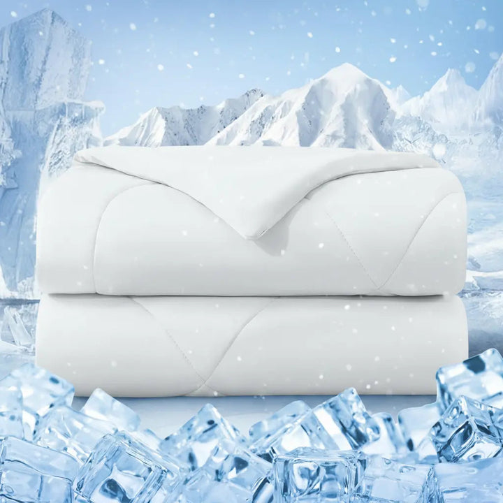 Double-Sided Lightweight Cooling Comforter in Ice Fabric for Summer | Ice Fabric Comfort for Hot Nights | Comforters