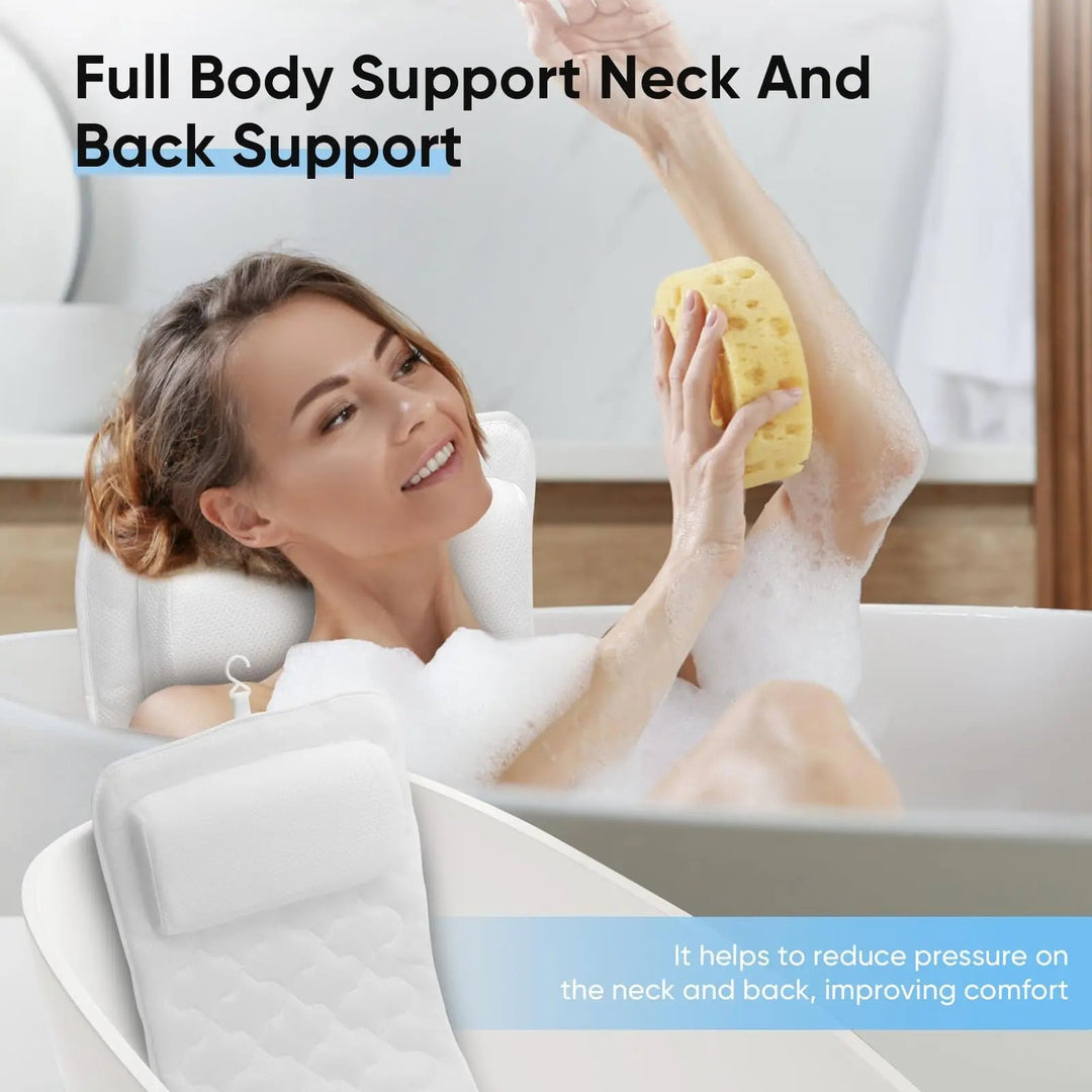 Full Body Bath Pillow, 127x43x10cm, Breathable Non-Slip Mat Cushion | Full-Length Cushion for the Tub | Bath Pillows
