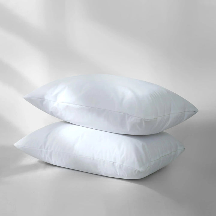 Cooling Nylon Pillowcase Set with Jacquard Weave and Zipper, 2 Pieces | Cool Pillow Surface for Summer | Pillowcases