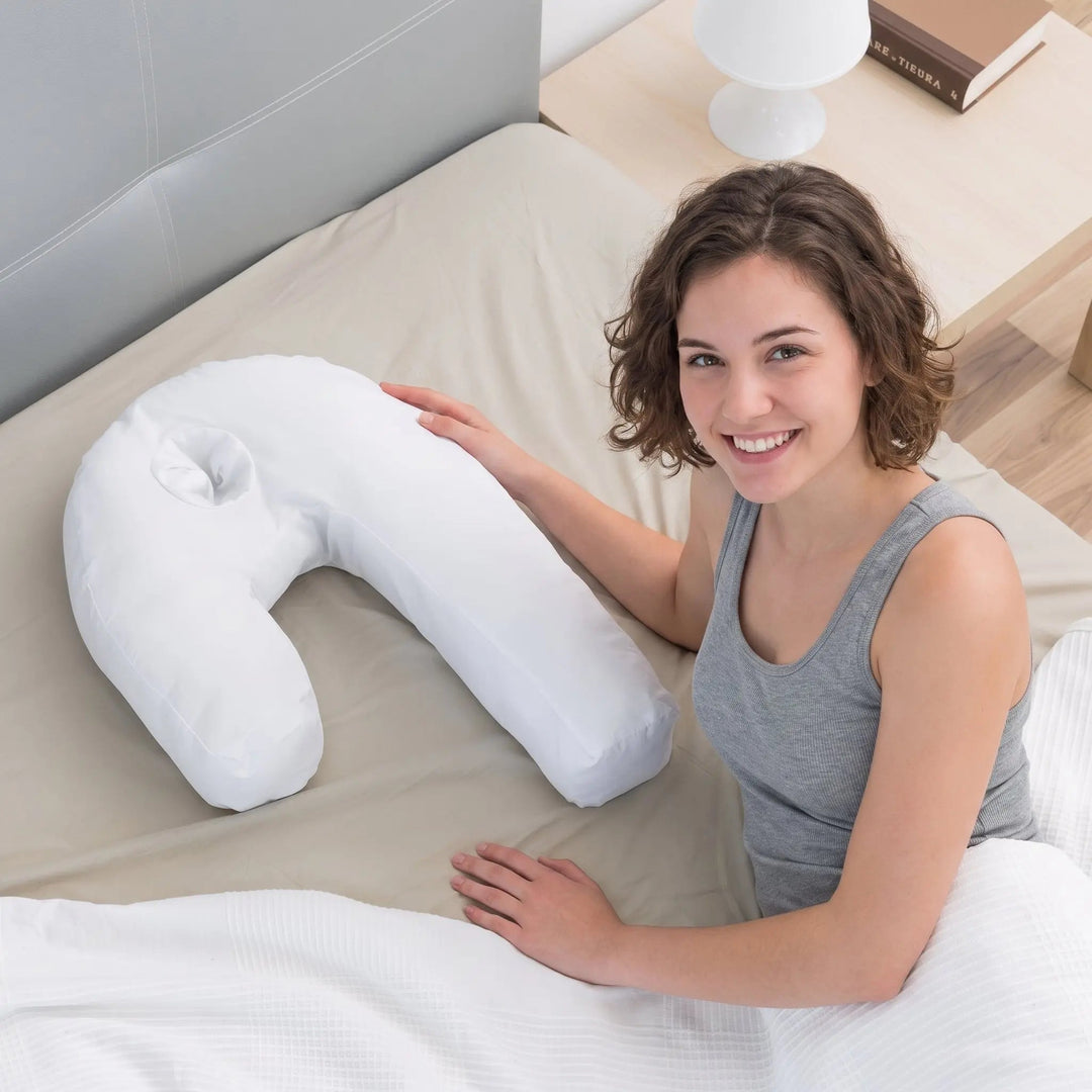 U-Shape Memory Foam Contour Pillow with Ear Space for Side Sleepers | Ear Comfort for Side Sleeping | Bed Pillows