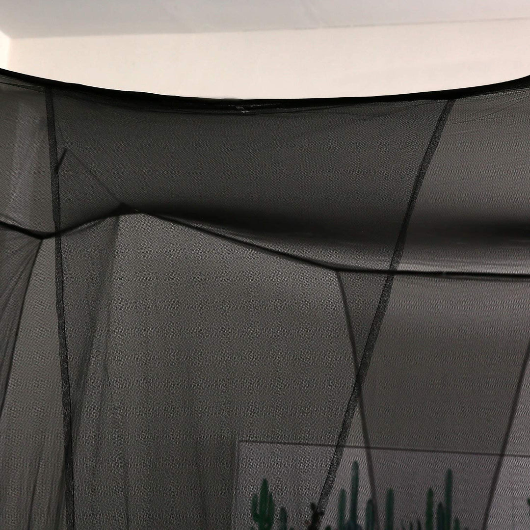 Large Four Door Square Mosquito Net Bed Canopy in Breathable Mesh | Roomy Insect Protection for Bedrooms | Bed Canopies