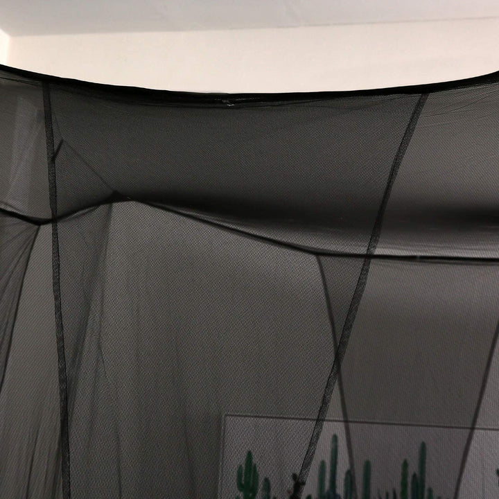 Large Four Door Square Mosquito Net Bed Canopy in Breathable Mesh | Roomy Insect Protection for Bedrooms | Bed Canopies