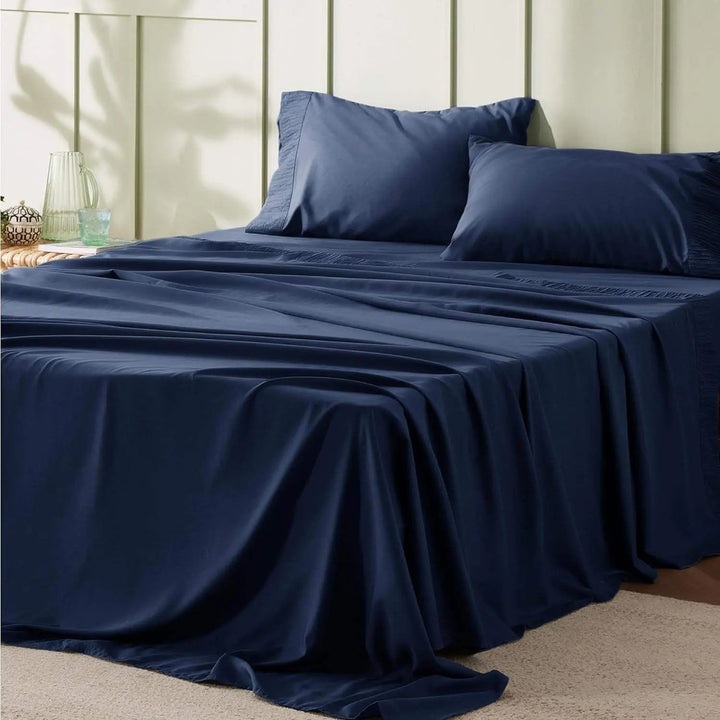 Coordinated Microfiber Sheet Set with Deep Pockets and Pillowcases | Matching Microfiber Sheets | Bedding Sets