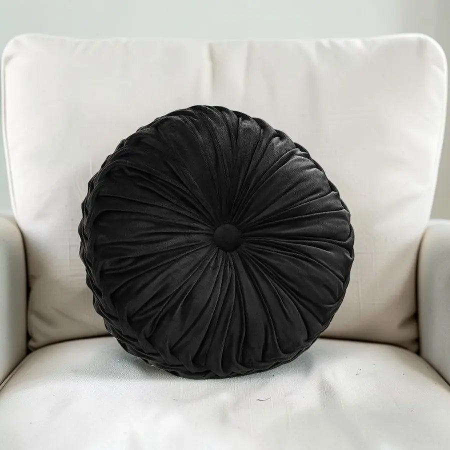 Pleated Pumpkin Throw Pillow with 3D Velvet Cushion Design | 3D Velvet Pleated Pumpkin Pillow | Decorative Pillows