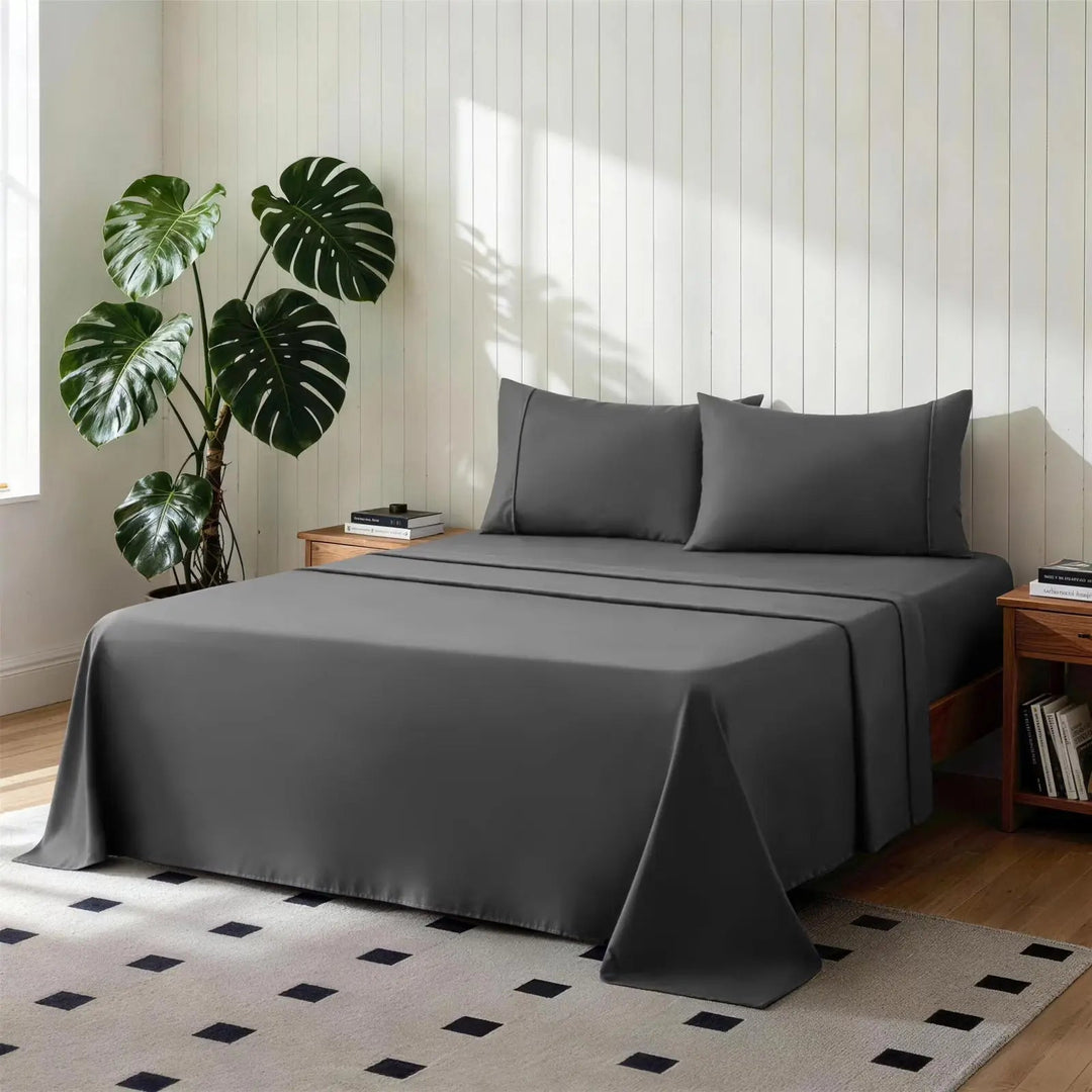 4 Piece Brushed Bedding Set with Deep Pocket Fitted Sheet | Soft Brushed Bedding Set | Bedding Sets