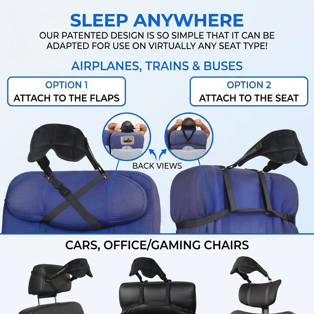 Universal Travel Pillow with Soft Neck Support and Eye Mask | Travel Pillow with Eye Mask | Travel Pillows