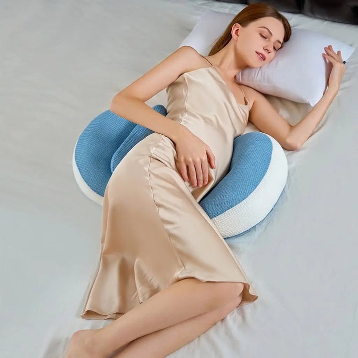 U-Shaped Cotton Maternity Support Pillow for Pregnancy and Nursing | U-Shaped Maternity Support Pillow | Maternity Pillows