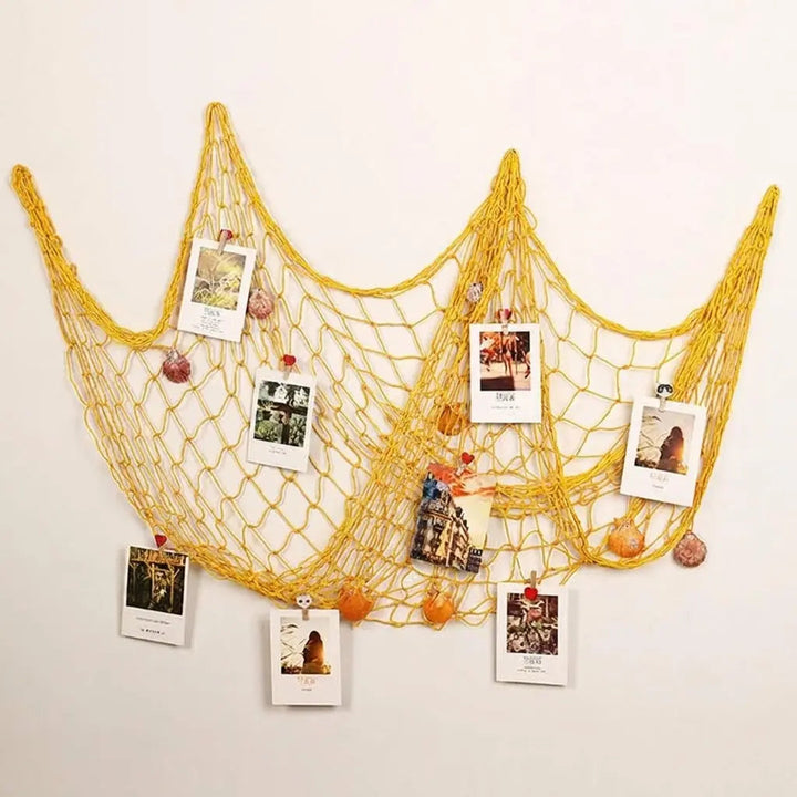 Handwoven Fishing Net Wall Decor with Knotted Rope Texture | Large-Scale Woven Wall Art | Wall Decor