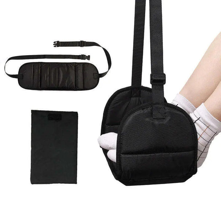 Adjustable Airplane Foot Hammock with Padded Base | Rest Your Feet on Long Flights | Travel Accessories